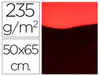 Cartulina liderpapel 50X65 cm 235G/M2 metalizada rojo