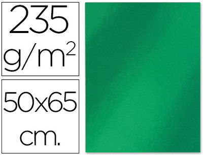 Cartulina liderpapel 50X65 cm 235G/M2 metalizada verde