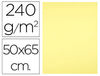 Cartulina liderpapel 50X65 cm 240G/M2 amarillo medio paquete de 25 unidades