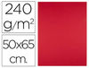 Cartulina liderpapel 50X65 cm 240G/M2 rojo navidad paquete de 25 unidades