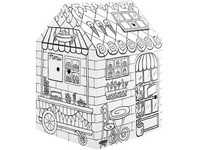 Casa de juego bankers box playhouse pasteleria para pintar fabricada en carton - Foto 2