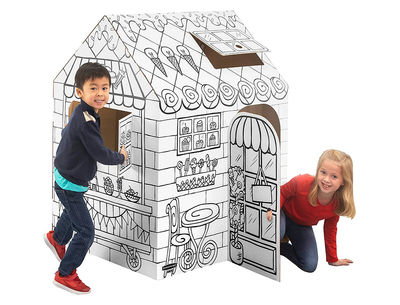 Casa de juego bankers box playhouse pasteleria para pintar fabricada en carton - Foto 4