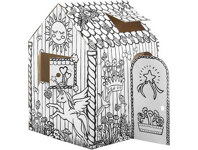 Casa de juego bankers box playhouse unicornio para pintar fabricada en carton - Foto 2