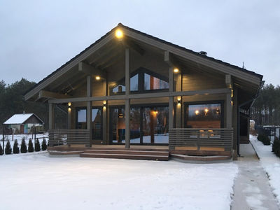 Casa de madera laminada encolada 164 m2, proyecto &quot;Confort&quot;