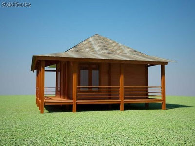 casa de madera, modelo Ubud