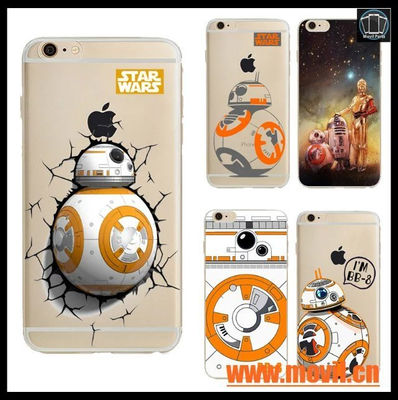 case cover Para apple iphone 6 6 s case star bb-8 droid robot soft tpu