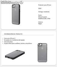 Case para iPhone 5 negro-transparente