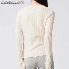 Cashmere Ribbed Sweater Oatmeal