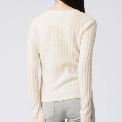 Cashmere Ribbed Sweater Oatmeal