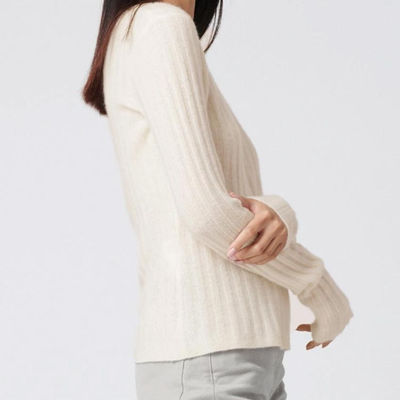 Cashmere Ribbed Sweater Oatmeal - Foto 2