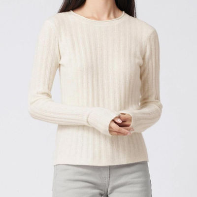 Cashmere Ribbed Sweater Oatmeal - Foto 3