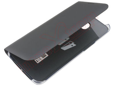 Caso inteligente tipo livro preto para Samsung Galaxy S7 Edge, G935F