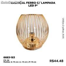 Castiçal de Ferro com Lâmpada LED (6683-183)