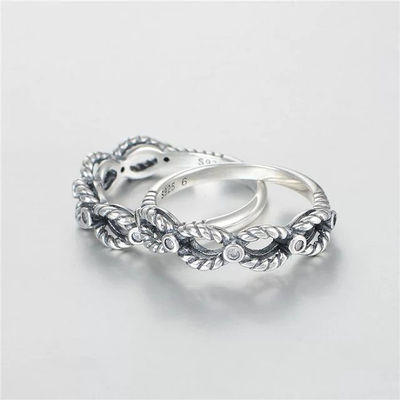 Catalogo de anillos plata sortijas de plata con circónes estilo clásico - Foto 3