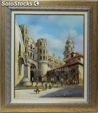Catedral de Malaga | Pinturas de paisajes en óleo sobre lienzo