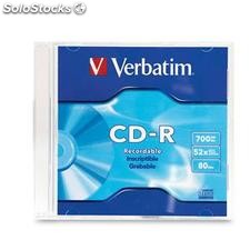 CD-r 700Mb 80Min 52X Slim, Marca Verbatim