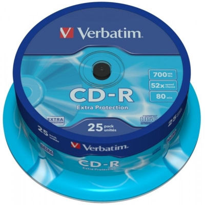 CD-R 80 Verbatim 52x DL 25er Cakebox 43432 - Foto 2