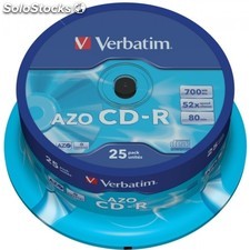 CD-r 80 Verbatim 52x dlp azo 25er Cakebox 43352
