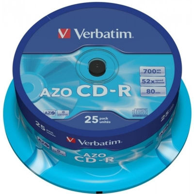 CD-r 80 Verbatim 52x dlp azo 25er Cakebox 43352 - Foto 2