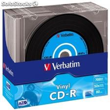 CD-R 80 Verbatim 52x Vinyl 10er Slim Case 43426