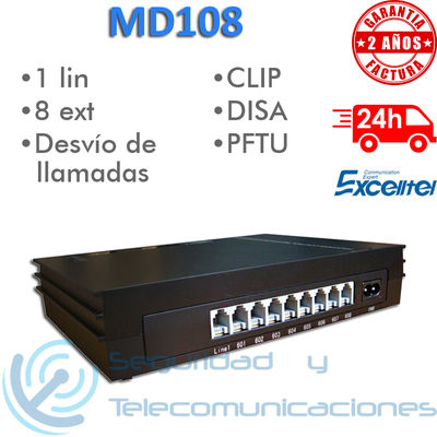 Centralita telefónica analógica PSTN Excelltel MD108