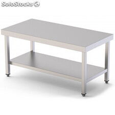 Centralny stół ze stali nierdzewnej z półką 1500x600x850 mm