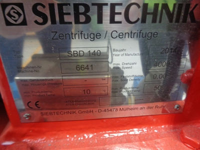 Centrifugeuse à décanteur siebtechnik modèle SBD140 inutilisé - Photo 5