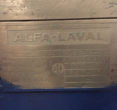 Centrifugeuse alfa laval mapx 204 - Photo 2
