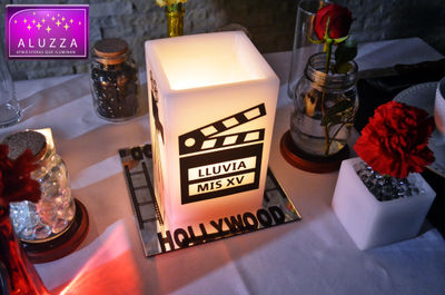 Centro de mesa XV años Hollywood - Foto 5