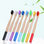 Cepillo de dientes de bambú mango redondo con estuche logotipo personalizado - Foto 5