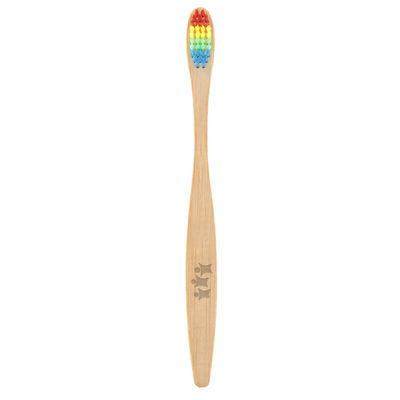 Cepillo dental en madera con cerdas en divertidos colores - Foto 5