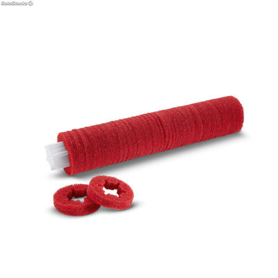 Cepillo-esponja cilíndrico medio rojo 350 mm
