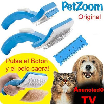 Cepillo PetZoom para mascotas (perros, gatos..) dejará de soltar pelo.