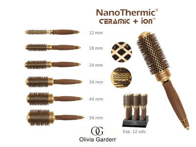 Cepillo Térmico NanoThermic Ceramic+Ion Olivia Garden 44 mm