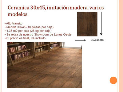 Ceramica cortines, simil madera, 30X45, 1º calidad