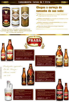 Cerveja Prada Pilsen - Lata de 1 litro - Foto 2