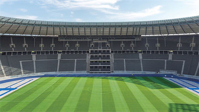 césped artificial de alta calidad en campos de fútbol - Foto 2