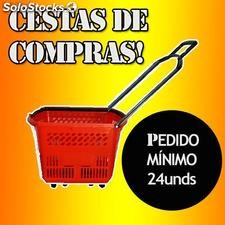 Cestas de Compras,para Comercios y Supermercados (Colores Rojo o Azul)