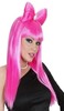 Cf. 4 peluca glam rock rosa con lazo y joya