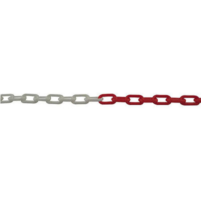 Chaine pvc - chaine pvc rouge blanche 5 mètres