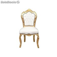 chaise baroque dorée et blanche gamme easy