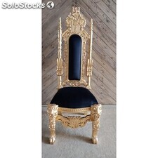 chaise baroque lion bois doré