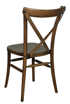 chaise bistrot dos croisé en bois - Photo 2