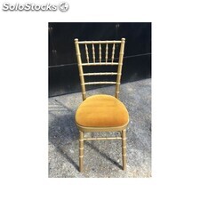 chaise chiavari doré fabriquée en europe - colori: bois doré et galette or