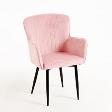 Chaise Dalye Velours - Rose