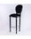 chaise de bar médaillon velours noir - Photo 2