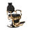 Chaise de barbier hydraulique de style vintage avec repose-pieds modèle Mae Gold - 1