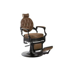 Chaise de barbier hydraulique style vintage avec repose-pieds modèle Mae Brown