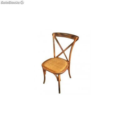 chaise de bistrot bois et rotin