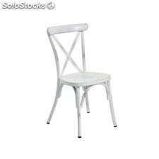 chaise de bistrot dos croisé polypropylene - colori: blanc